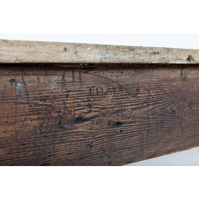 Scottish Refectory Art Table with Oak Top For Sale - Image 12 of 15