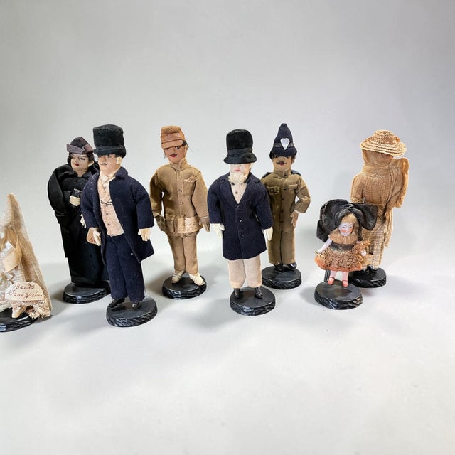 Vintage Venezuelan Handmade Folk Art Character Dolls, Set of 13 For Sale - Image 4 of 9