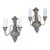 20th Century American Pair of Brass Wall Sconces in Georgian Adams Revival Style For Sale