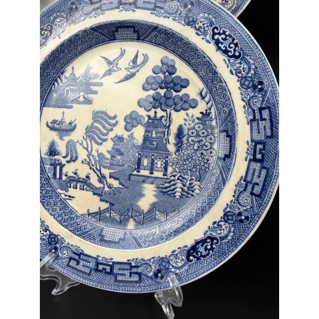 Blue Blue Willow Transferware Plates from Wedgwood, England, Set of 6 For Sale - Image 8 of 13