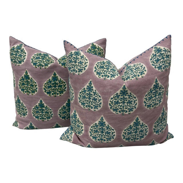 John Robshaw Charua Pillows, Pair For Sale