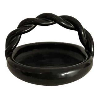 Vintage Ceramic Basket from Accolay, 1970s For Sale