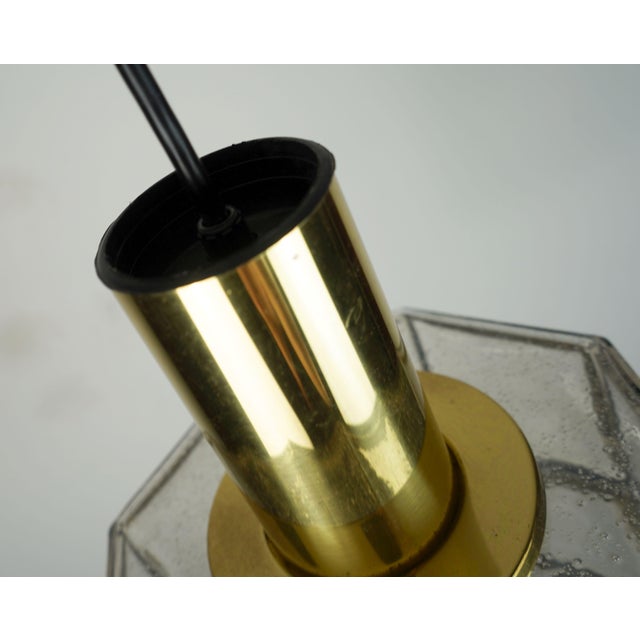 Vintage Hanging Lamp in Glass from Glashütte Limburg For Sale - Image 10 of 16
