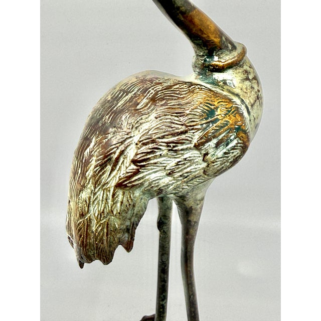 19th Century Neo Classical Grand Tour Bronze Heron Candle Holder For Sale - Image 13 of 15