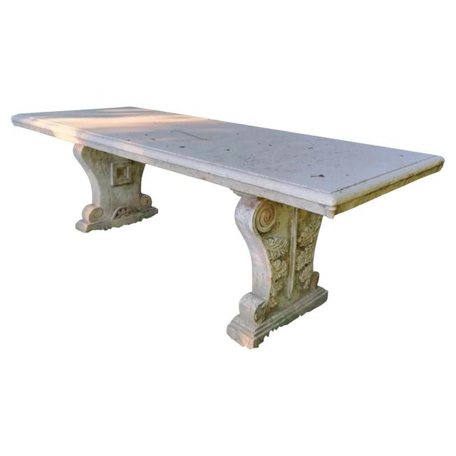 White Italian Venetian Istrian Marble Table, 19th Century For Sale - Image 8 of 8
