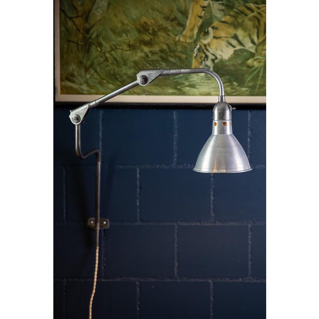 Metal Vintage French Machine Lamp, 1940s For Sale - Image 7 of 10