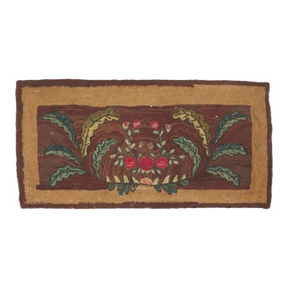 Antique American Hooked Rug, 02'07 X 04'10 For Sale