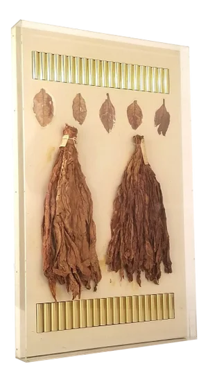Vintage Monumental Tobacco Shadowbox Wall Hanging From Cigarette Manufacturer