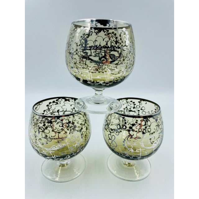 This wonderful and charming set of 6 petite Brandy or Cognac snifters are exceptionally rare and in great condition...