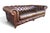 Restoration Hardware Restoration Hardware Chesterfield Cognac Leather Sofa With Brass Nailhead & Casters For Sale - Image 4 of 18