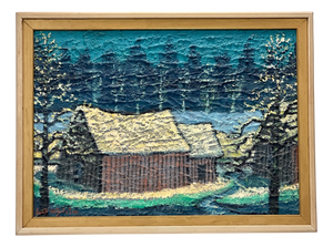 Erik Håfström, Composition, 1958, Large Oil Painting on Panel