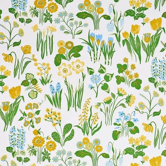 This sweet, allover floral with a happy 1960s vibe is like the embodiment of bright spring day: colorful, sunny, and...