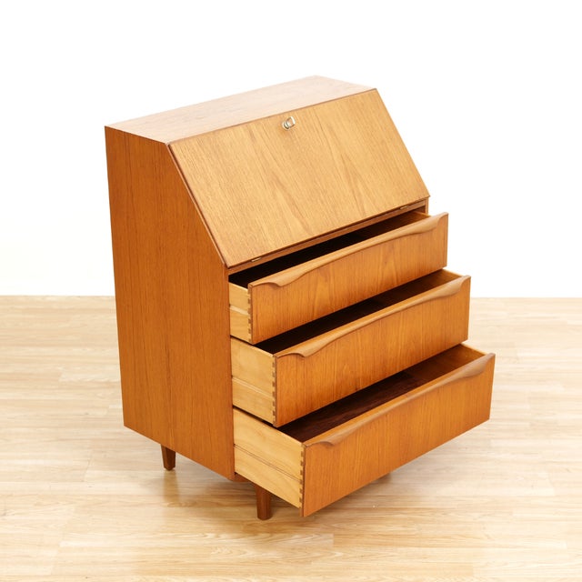 Wood Mid 20th Century Secretary Desk Bureau by Sutcliffe of Todmorden For Sale - Image 7 of 10