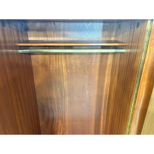 Mid-Century Mahogany and Maple Wardrobe For Sale - Image 4 of 11
