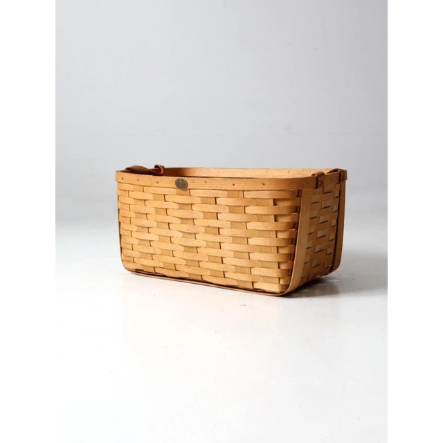 Vintage Peterboro Storage Basket For Sale - Image 4 of 13