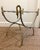 Maison Jansen Maison Jansen Attributed Iron and Brass Swan Curule Stool For Sale - Image 4 of 12