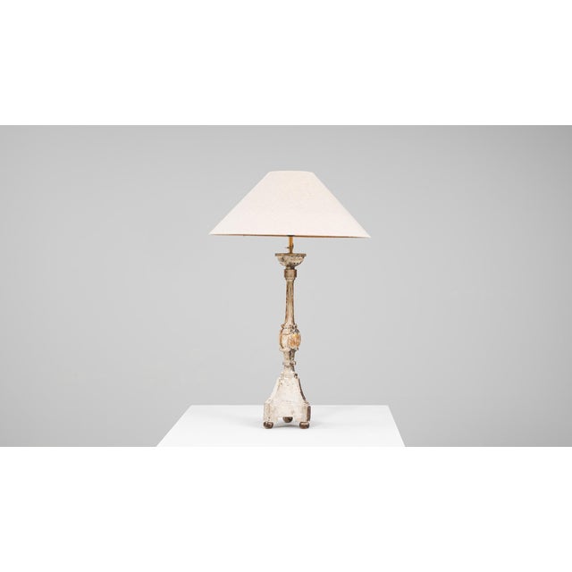19th Century French Wooden Table Lamp For Sale - Image 12 of 12