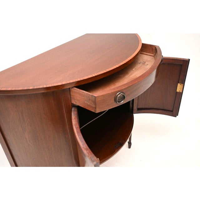 Antique Edwardian Bow Front Cabinet, 1900s For Sale - Image 11 of 12