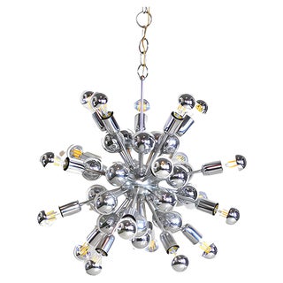 Sputnik Chromed Steel Ceiling Lamp from Reggiani, 1960s For Sale