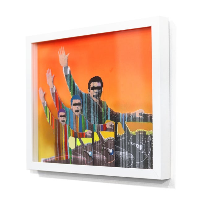 Art Deco Ciao Mamma 2 - Original Abstract Figurative Color Drenched Mixed Media Artwork by Fabio Coruzzi For Sale - Image 3 of 9