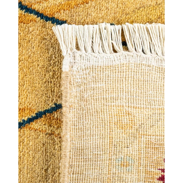 2000 - 2009 Mogul, One-of-a-Kind Hand-Knotted Area Rug - Yellow, 9' 2" x 12' 0" For Sale - Image 5 of 8