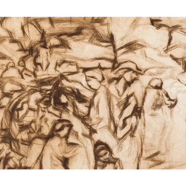 Jacque Villon Etching and aquatint in brown on wove paper, 1928, signed in pencil, inscribed 'd'apres Frieze', first state...