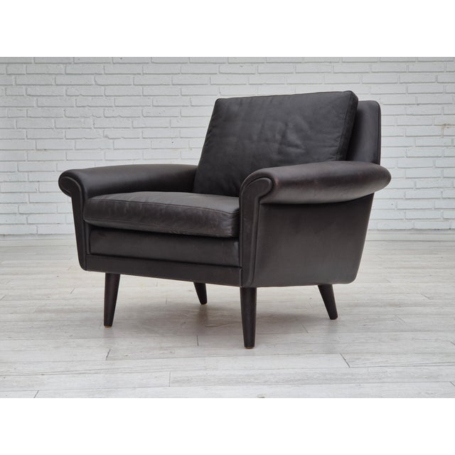 Set of Vintage Danish Lounge Chair with Footstool by Aage Christiansen, 1960s For Sale - Image 11 of 18