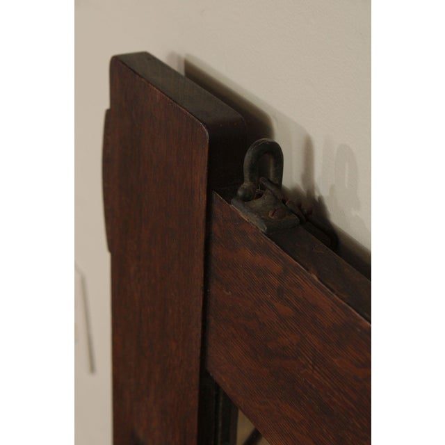 Stickley Brothers Antique Mission Oak Wall Mirror With Hooks No. 7577 For Sale - Image 12 of 18