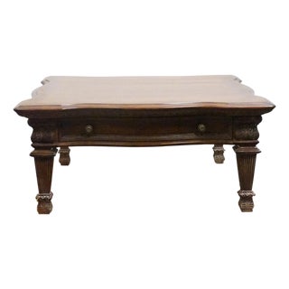 Hooker Furniture Seven Seas Cherry Traditional Gothic Inspired 42" Square Accent Coffee Table For Sale