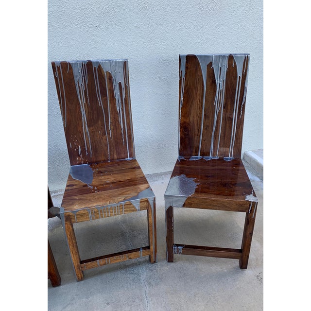 Early 20th Century Acacia Wood Chairs For Sale - Image 10 of 17