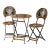 Early 20th Century French Hand-Painted Wrought Iron Folding Bistro Set, 3 Pieces For Sale
