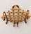 French Country Vintage Burnt Bamboo French Style Wall Coat Rack With 4 Hooks For Sale - Image 3 of 6