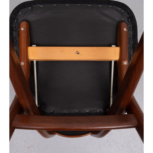 Dutch Scissors Dining Chairs by Louis van Teeffelen for WéBé, 1950s, Set of 5 For Sale - Image 18 of 18