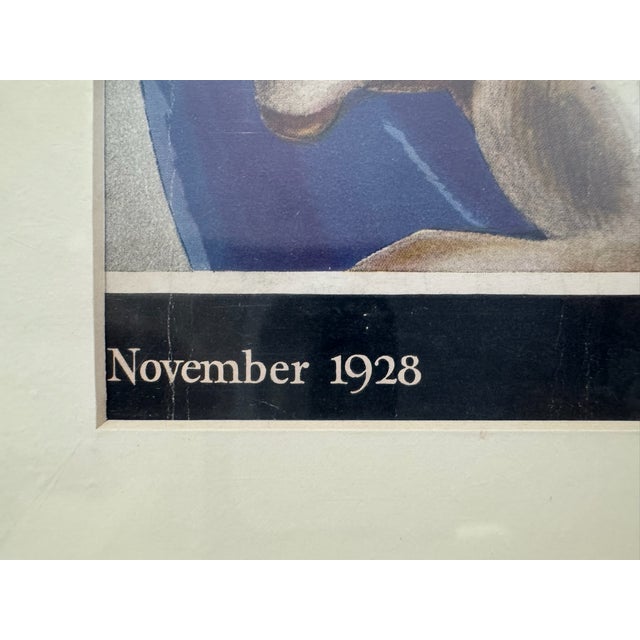 Art Deco 1928 Original Vanity Fair Cover, November, Victor Bobritsky. Art Deco, Matted For Sale - Image 3 of 7
