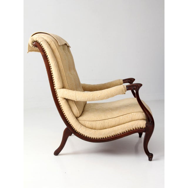 Vintage French Provincial Upholstered Lounge Chair For Sale - Image 14 of 18