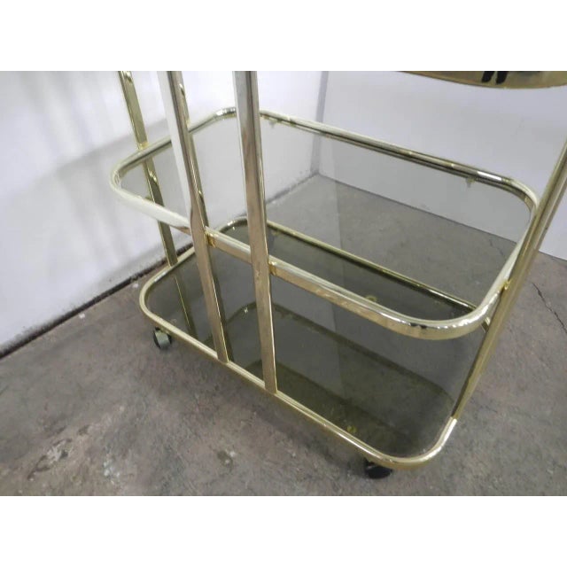 1970s Italian Food Trolley with Glasses, 1970s For Sale - Image 5 of 12