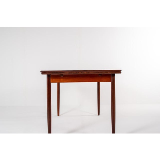 Brown Mid-Century Scandinavian Teak Extendable Dining Table, 1960s For Sale - Image 8 of 15