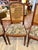 French 1970s French Louis XVI Walnut Cane Back Dining Chairs Set of 6 For Sale - Image 3 of 12