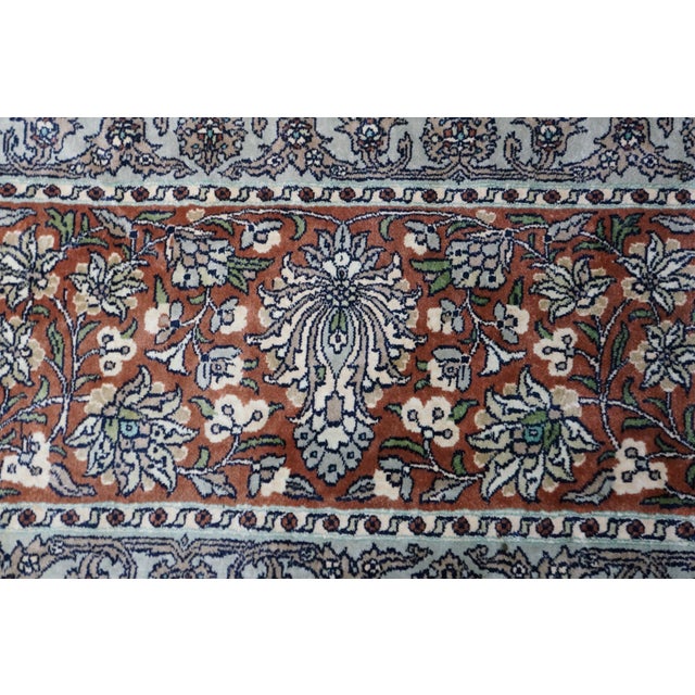 Textile Vintage Indian Wool Handwoven Geometric Floral Medallion Area Rug Carpet 9 X 13' For Sale - Image 7 of 13