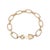 Modern 18k Yellow Gold 4.54ctw Pave Set Diamond Interlaced Oval Open Link Bracelet For Sale - Image 3 of 9