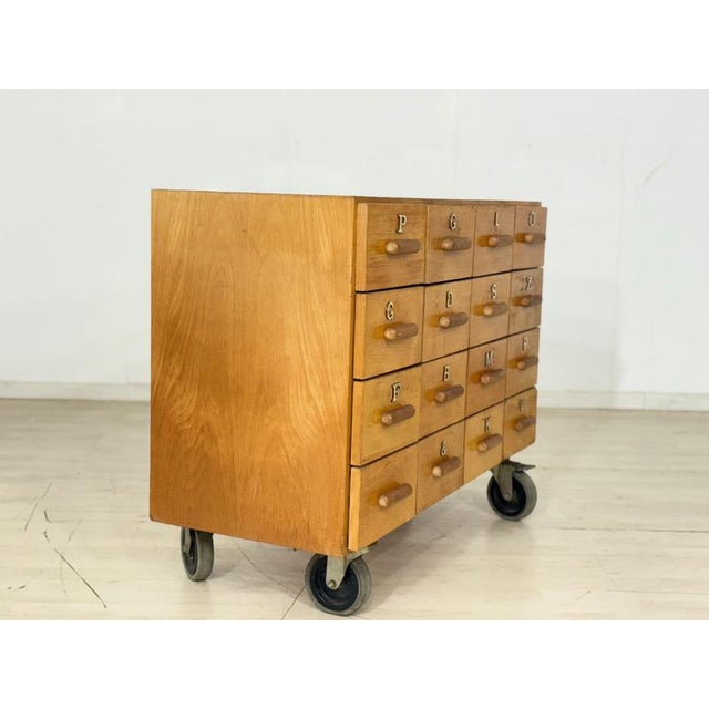 Brown Vintage Apothecary Cabinet with 16 Compartments For Sale - Image 8 of 10