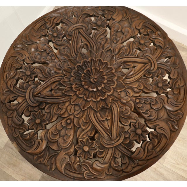 Carved Walnut Centre Coffee Table For Sale - Image 4 of 7