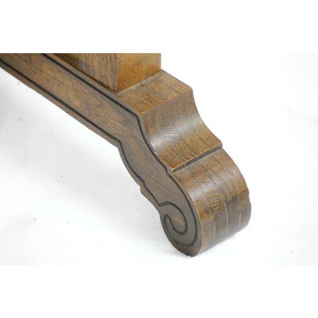 Wood 1970s Vintage Oak Dining-Room Table For Sale - Image 7 of 12