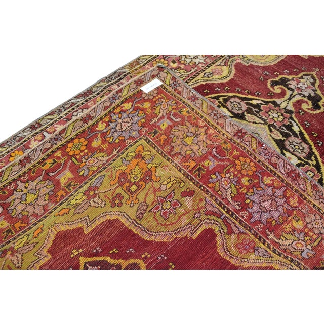 Textile Vintage Turkish Oushak Rug - 03'08 X 06'02 For Sale - Image 7 of 8