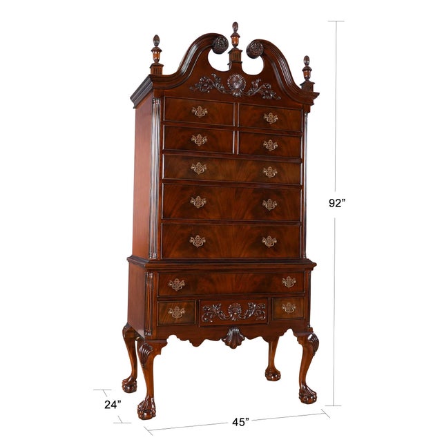 Inspired by some of the greatest cabinet-makers of all time this Chippendale Mahogany High Chest from Niagara Furniture...