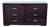Modern 6-Drawer Dark Wood Dresser With Silver Handles For Sale