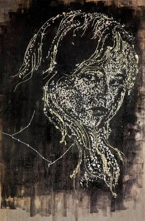 Ant Pearce "BB #4#11" Contemporary Mixed Media Portrait 2017
