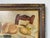 Wood 1949 Vintage Still Life Kitchen Setting Oil on Board Painting, Wood Framed For Sale - Image 7 of 12