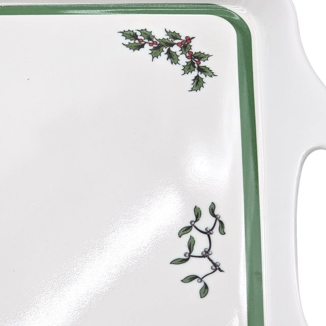 Spode “Christmas Tree” Pimpernel Holiday Melamine Serving Trays – Set of 2 For Sale In San Francisco - Image 6 of 10