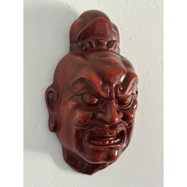 Japanese Japanese Oni Demon Hannya Devil Iron Mask For Sale - Image 3 of 9